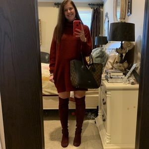 Women’s Red/Wine/maroon Sweater Dress